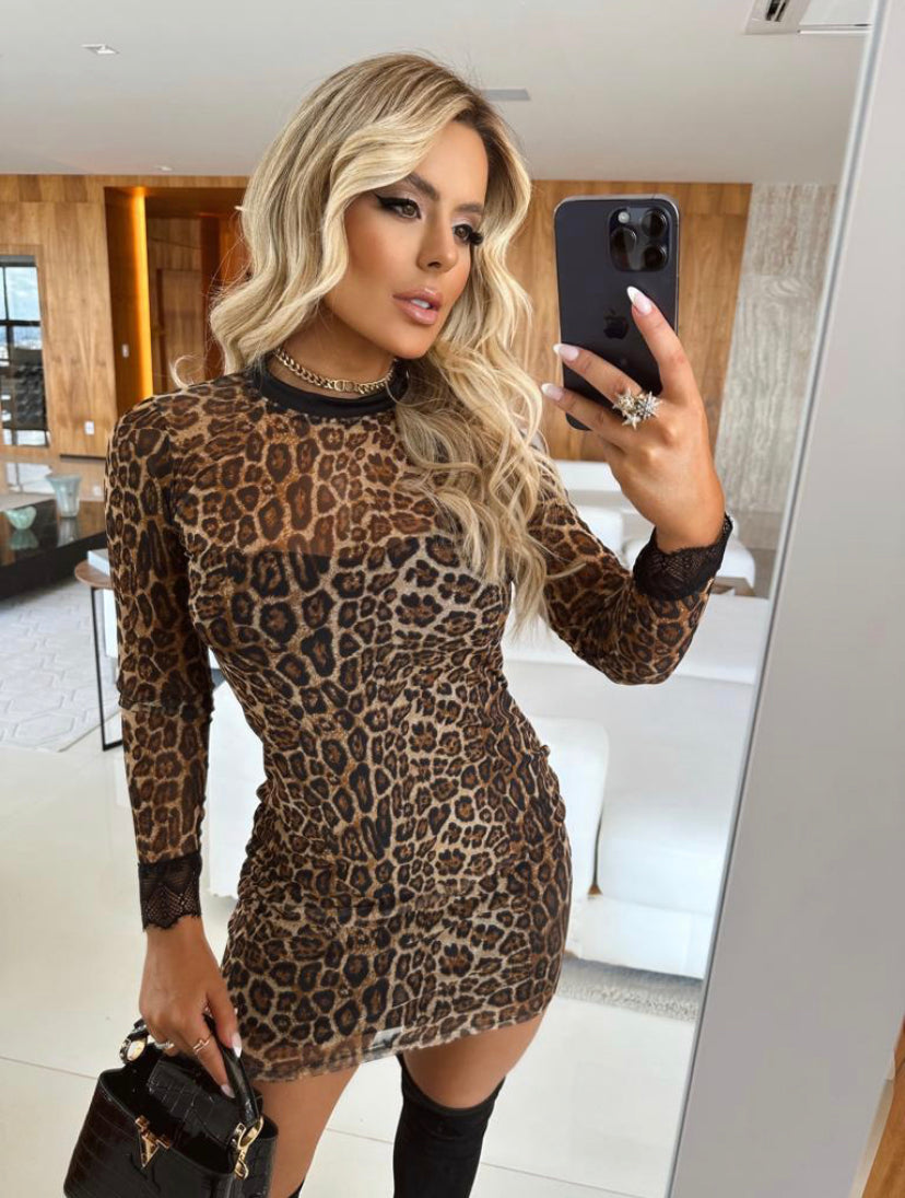 VESTIDO TULE ONÇA